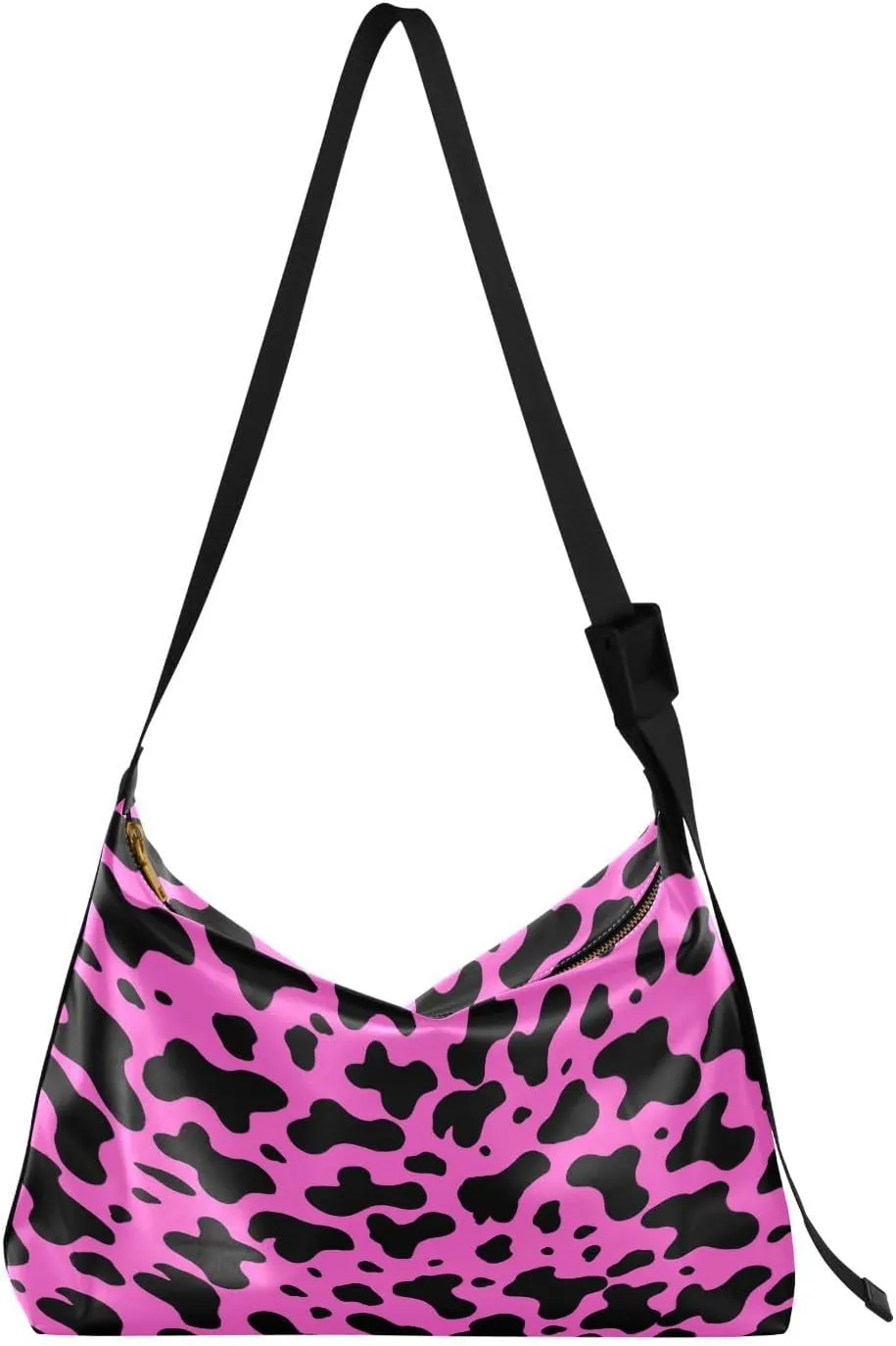 Cow Leopard Skin Pattern Hobo Crossbody Bags for Women Leather Large Shoulder Bag Cross Body Trendy Womens Tote Bags Handbag for Travel Shopping