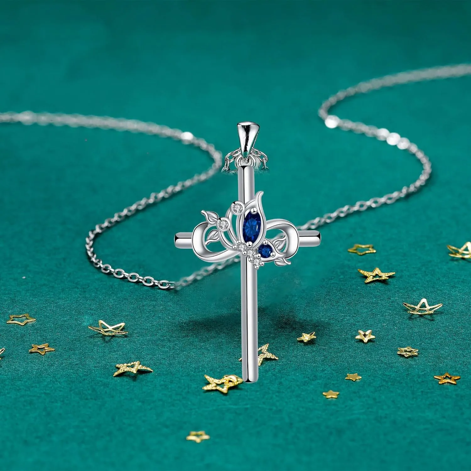 Cross Necklace Butterfly Pendant Jewelry Gifts Necklace for Women Faith Jewelry for Women Butterfly Jewelry Religious Cross Gifts for Mother Wife