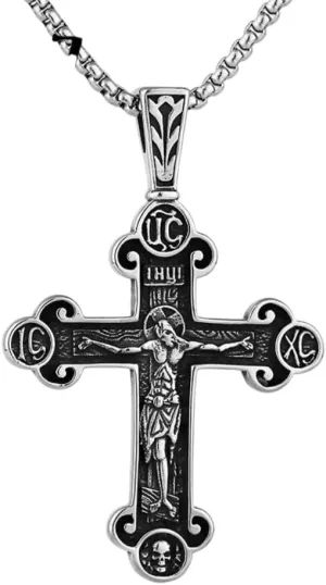 Cross Necklace Jesus Pendant Religious Faith Holiday Personality Classic Jewelry For Family VHM6840