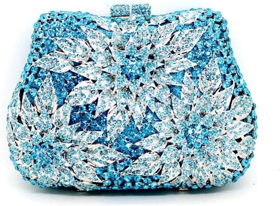 Crystal Flower Clutch Bag Wedding Dress Bag Toiletry Bag Evening Party Package