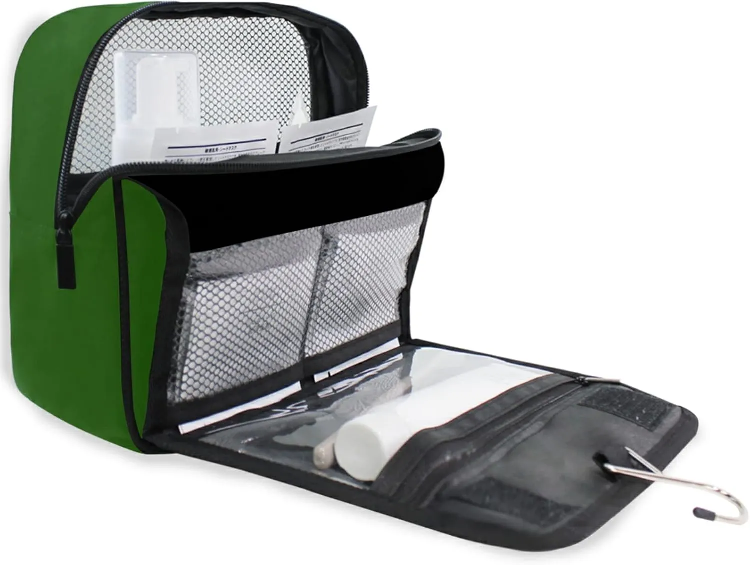 Custom Green Travel Hanging Toiletry Bag Personalized Makeup Large Customized Cosmetic Bag Cosmetic Holder Waterproof for Shampoo Full Sized Container Toiletries