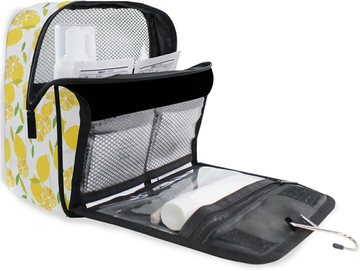 Custom Lemons Travel Hanging Toiletry Bag Personalized Makeup Large Customized Cosmetic Bag Toiletry Organizer Waterproof for Men Women Travelling Organizer