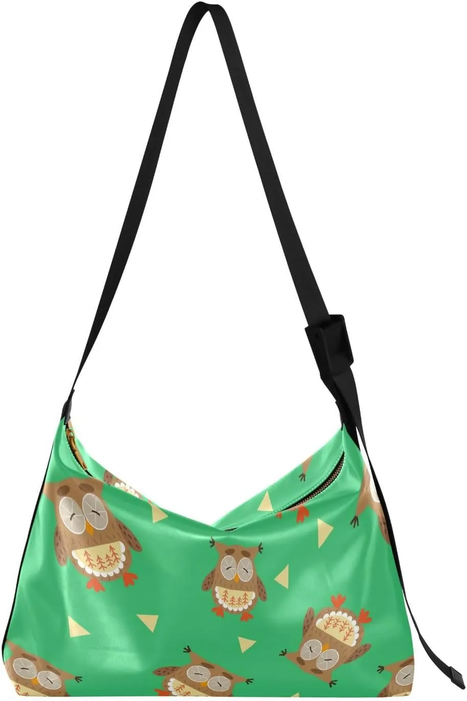 Cute Cartoon Owls Hobo Crossbody Bags for Women Leather Large Shoulder Bag Cross Body Animals Trendy Womens Tote Bags Handbag for Travel Shopping