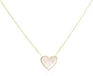 Cute Heart Necklaces for Women | 14k Gold & Silver Plated Tiny Heart Womens Necklaces with Bracelet | Small Love Waterproof Dainty Necklace for Women