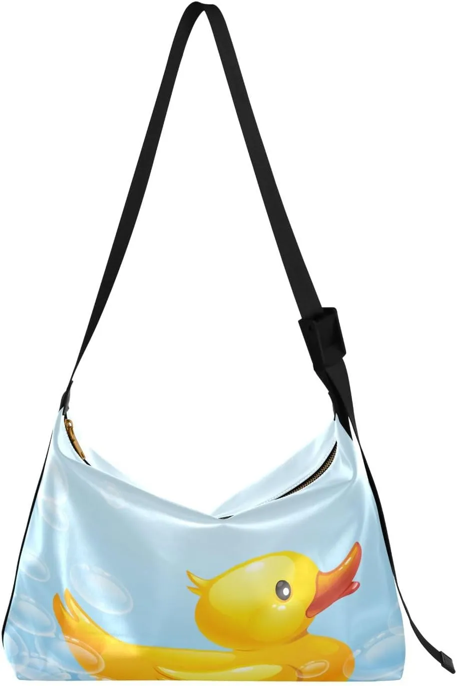 Cute Yellow Duck Hobo Crossbody Bags for Women Leather Large Shoulder Bag Cross Body Bath Hubble-bubble Trendy Womens Tote Bags Handbag for Travel Shopping