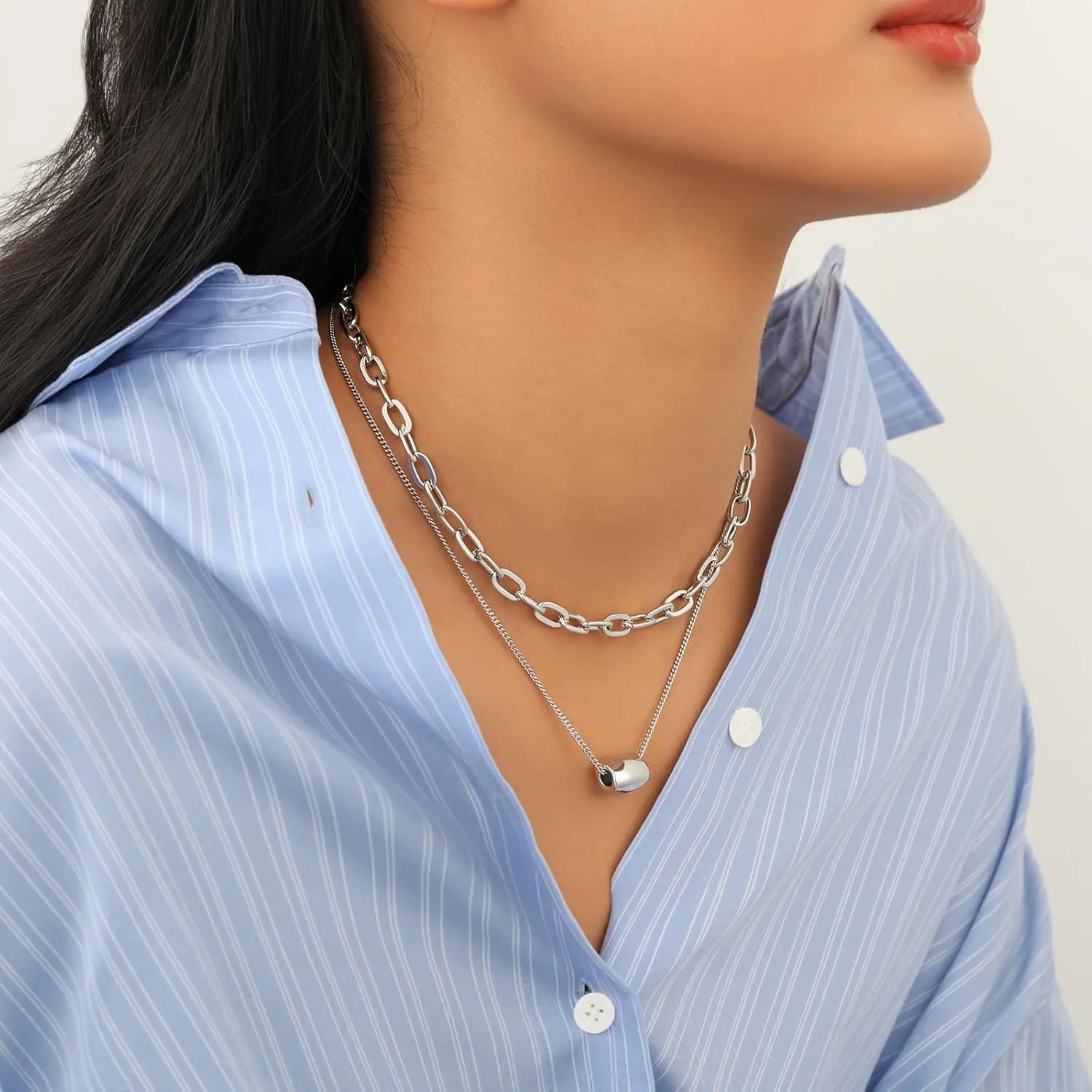 Dainty Charm Initial Layering Necklaces for Women