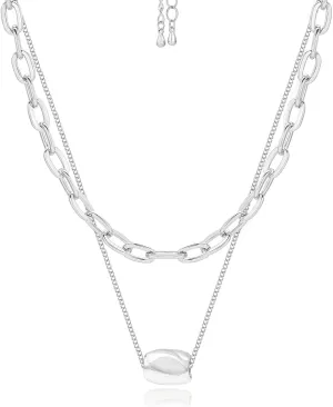 Dainty Charm Initial Layering Necklaces for Women