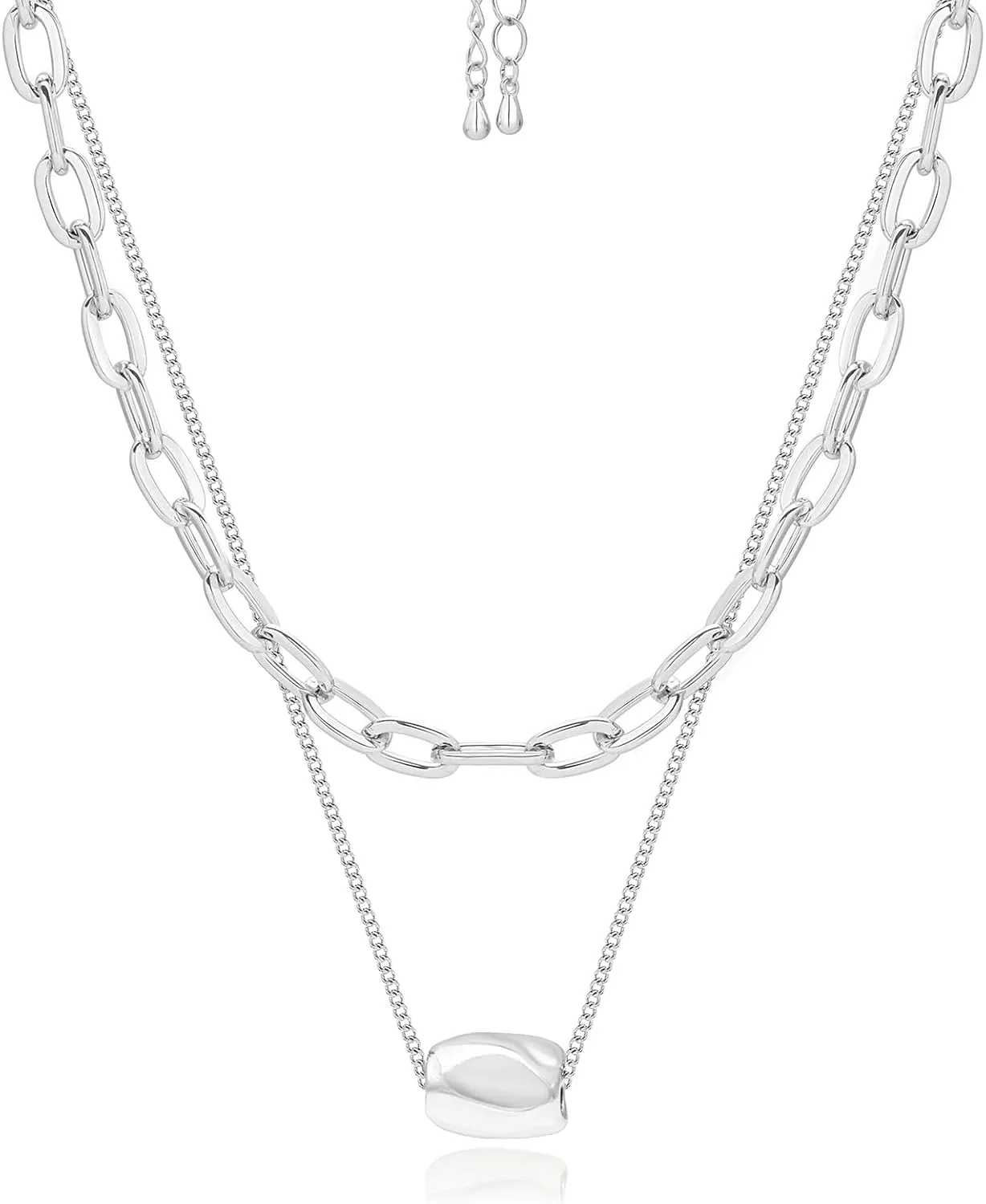 Dainty Charm Initial Layering Necklaces for Women