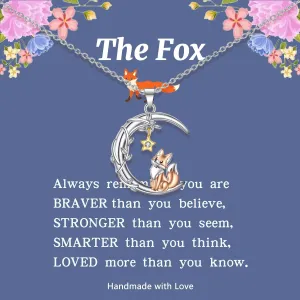 Dainty Fox Necklaces for Women Fox Gifts Foxes Jewelry Animal Pendant Necklaces Jewelry for Women Teens Animal Lovers lovely Spirit Necklace Gifts