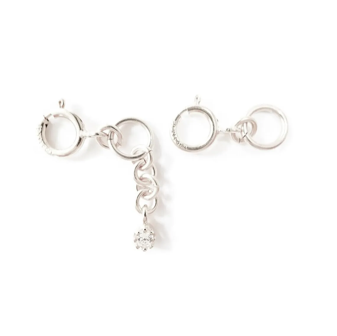 Dainty Necklace Detangler Layered Necklace Clasp Diamond Multi Necklace Clasp Converter 2 Necklace Connector Clasp Silver Gold Filled (sterling-silver)
