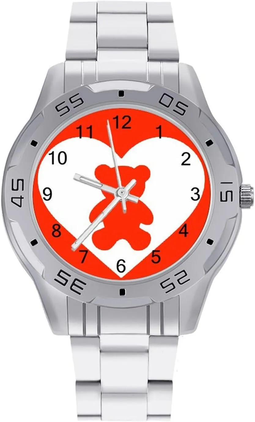 Ddlg Proud Flag Classic Wrist Watches for Men Casual Business Dress Watch with Stainless Steel Band Work Party