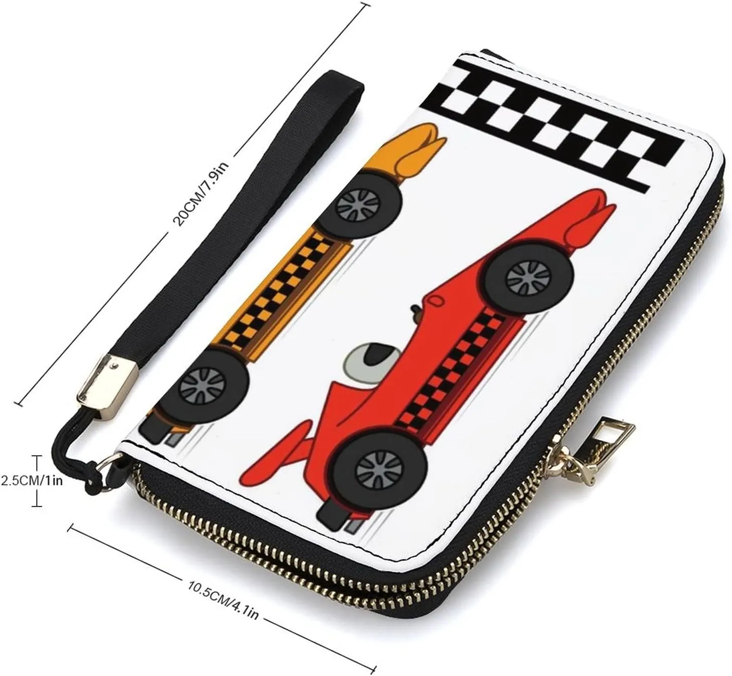 Donnapink Long Clutch Wallet, Long Handbag with Wristlet Strap, PU Leather Zip Purse