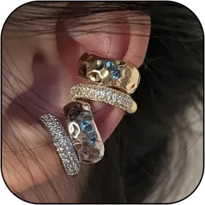 Ear Cuffs Non Piercing Aretes De Mujer Gold Chunky Earrings for Women Clip On Earrings Non Tarnish Gold Earrings Gifts Trendy Stuffers