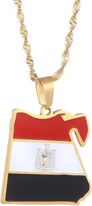 Egypt Eagle Pedant Necklaces Jewelry Egyptians Flag Symbol