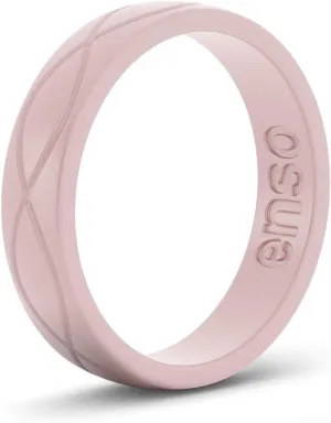 Enso Rings Womens Infinity Silicone Wedding Ring  Hypoallergenic Wedding Band for Ladies  Comfortable Band for Active Lifestyle  4.5mm Wide, 1.5mm Thick