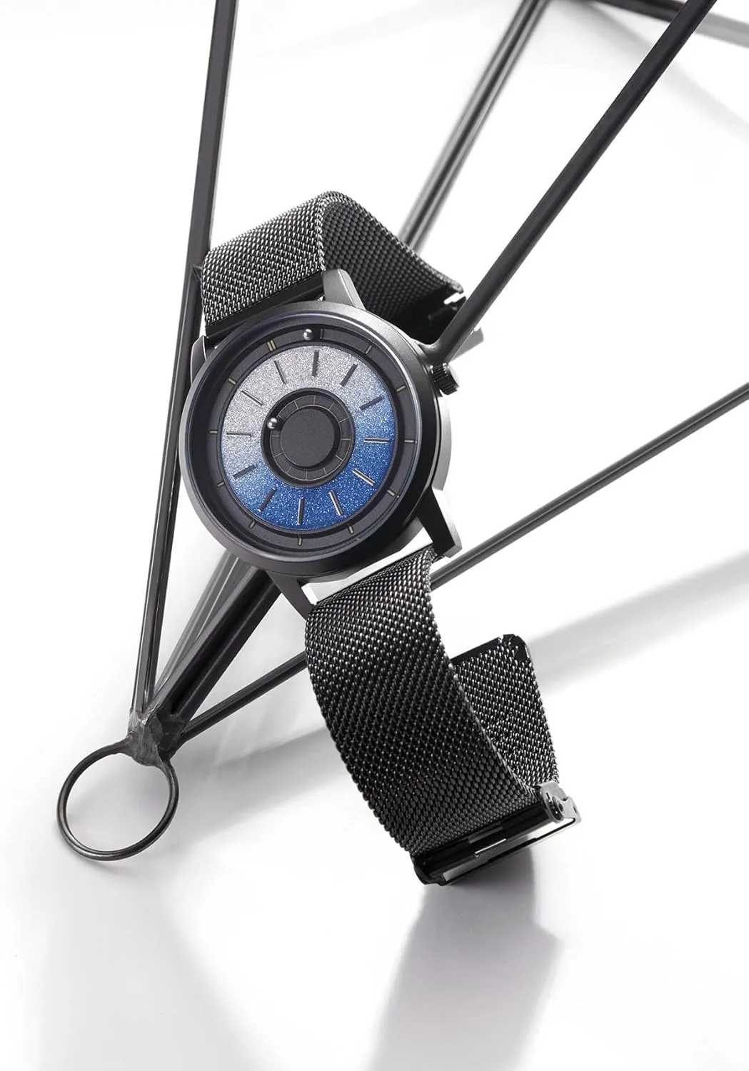 EUTOUR Men's Watch Magneto Watch Magnetic Watches Minimalist Unisex Quartz Watch with Stainless Steel Mesh Bracelet 40mm