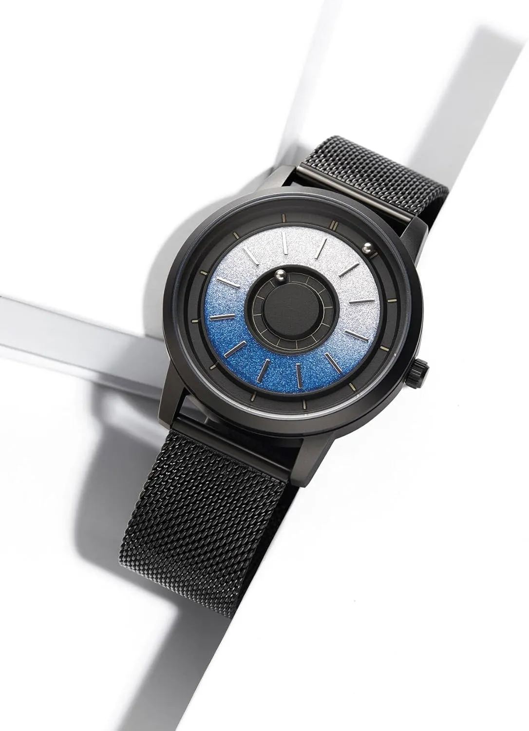 EUTOUR Men's Watch Magneto Watch Magnetic Watches Minimalist Unisex Quartz Watch with Stainless Steel Mesh Bracelet 40mm