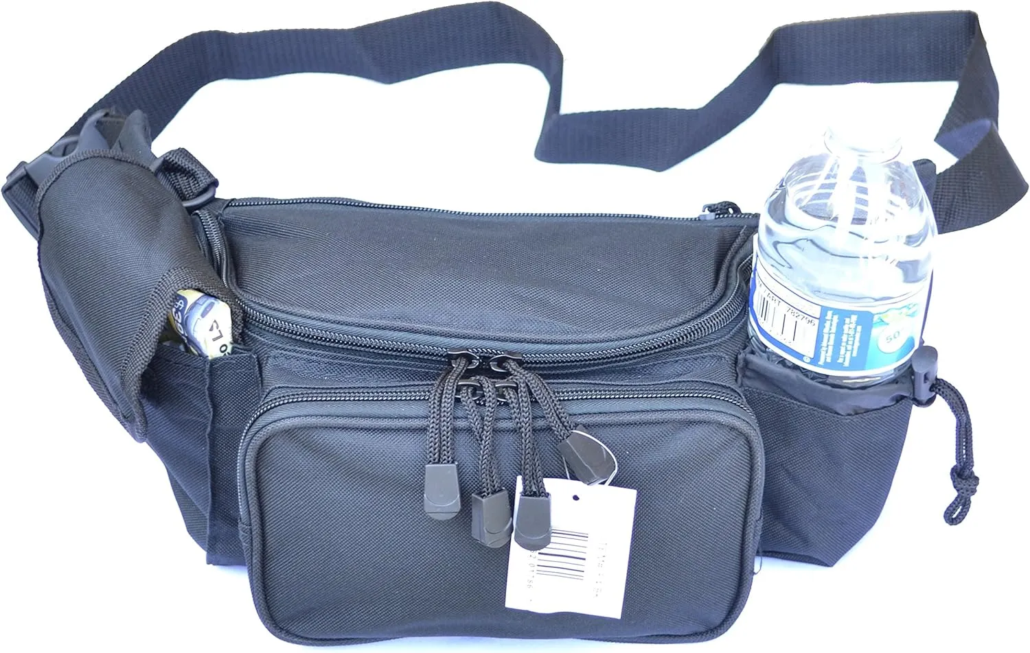 Explorer Black Large Polyester Water Resistant Waist Fanny Bag Purse Pack Men Women Girl Kids Outdoors Running Climbing Cute Fashion Waterproof Water Bottle Holder