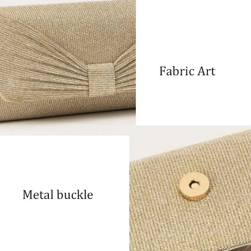 Fabric Art Gold Evening Bag Womens Dress Clutch Purses