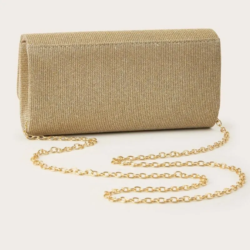 Fabric Art Gold Evening Bag Womens Dress Clutch Purses
