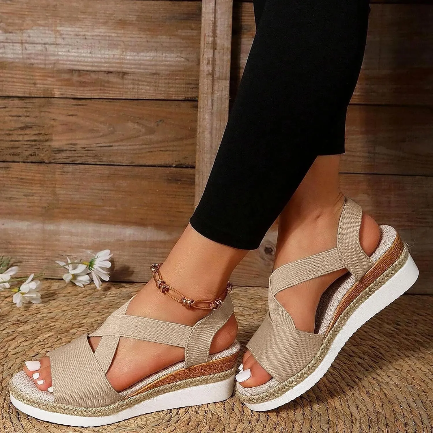 Fanyil Women's Comfy Orthotic Sandals,Fanyil Womens Ultra-Comfy Sandals,Women Comfortable Platform Wedges Dress Shoes