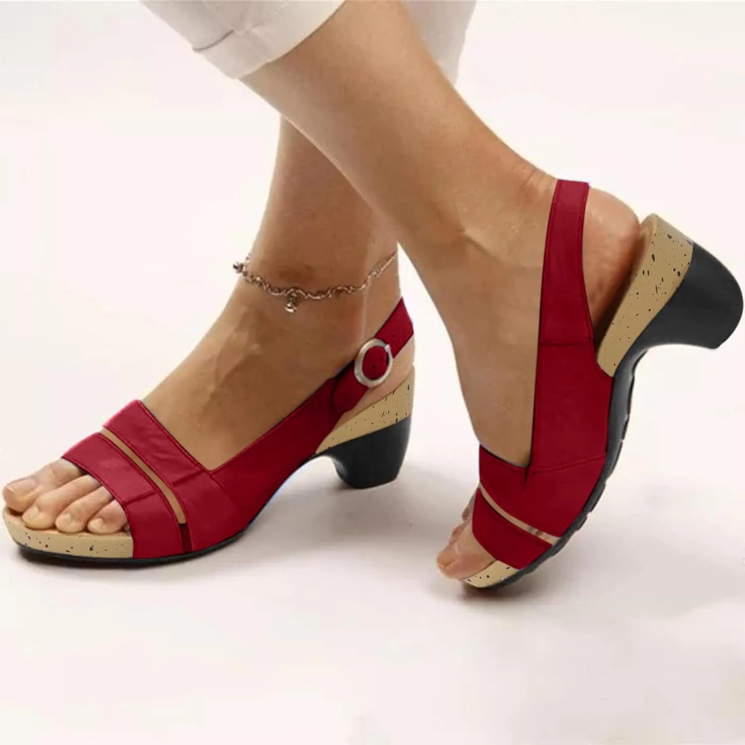 Fanyil Women's Comfy Orthotic Sandals,Fanyil Women's Ultra-Comfy Sandals,Women Dressy Comfortable Wedges Dress Shoes