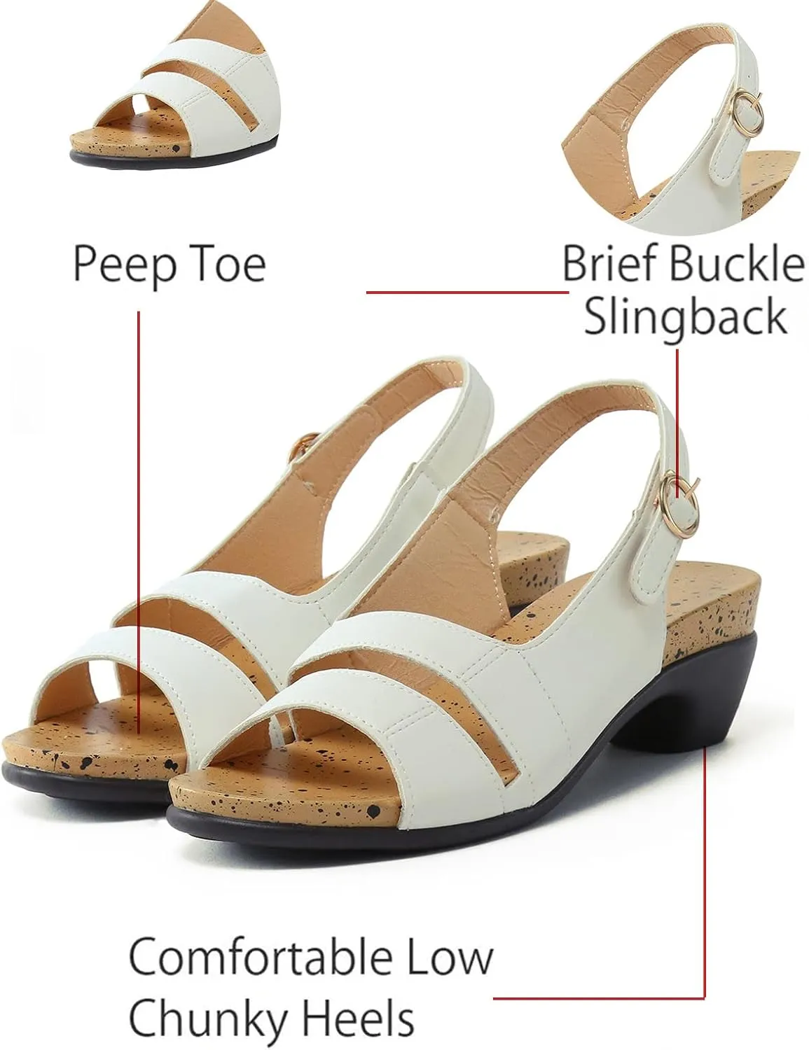 Fanyil Women's Comfy Orthotic Sandals,Fanyil Women's Ultra-Comfy Sandals,Women Dressy Comfortable Wedges Dress Shoes