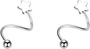 Fashion Earring Twist Earrings Star Heart Fashion Ear Climber Wrap Cuff Earring Crawler Earring Wrap Cuff Earring for Women