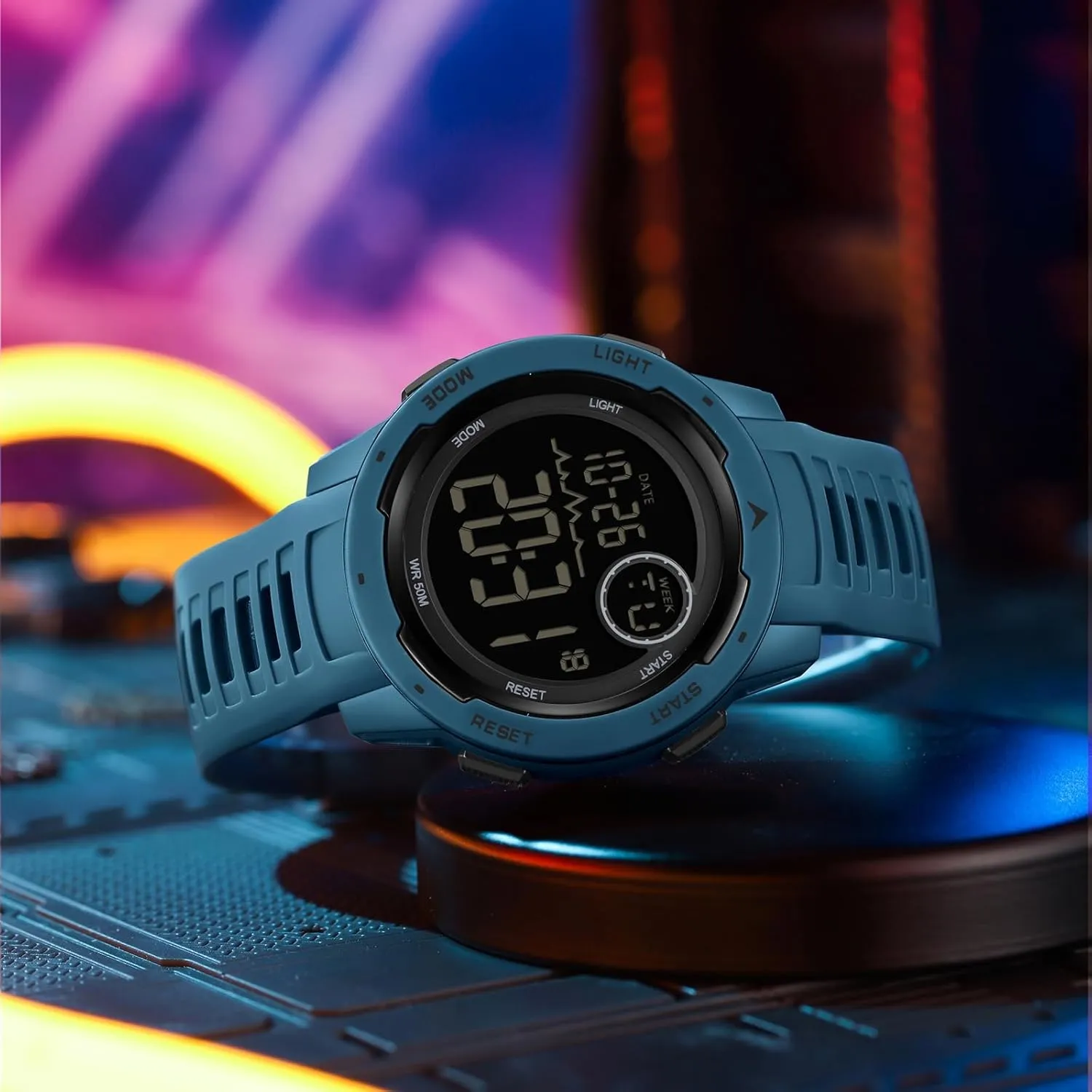 findtime Men's Digital Watch Waterproof Sports Watches Tactical Military Stopwatch Alarm 12/24H Outdoor Mens Wristwatch for Running Swimming Relojes para Hombres
