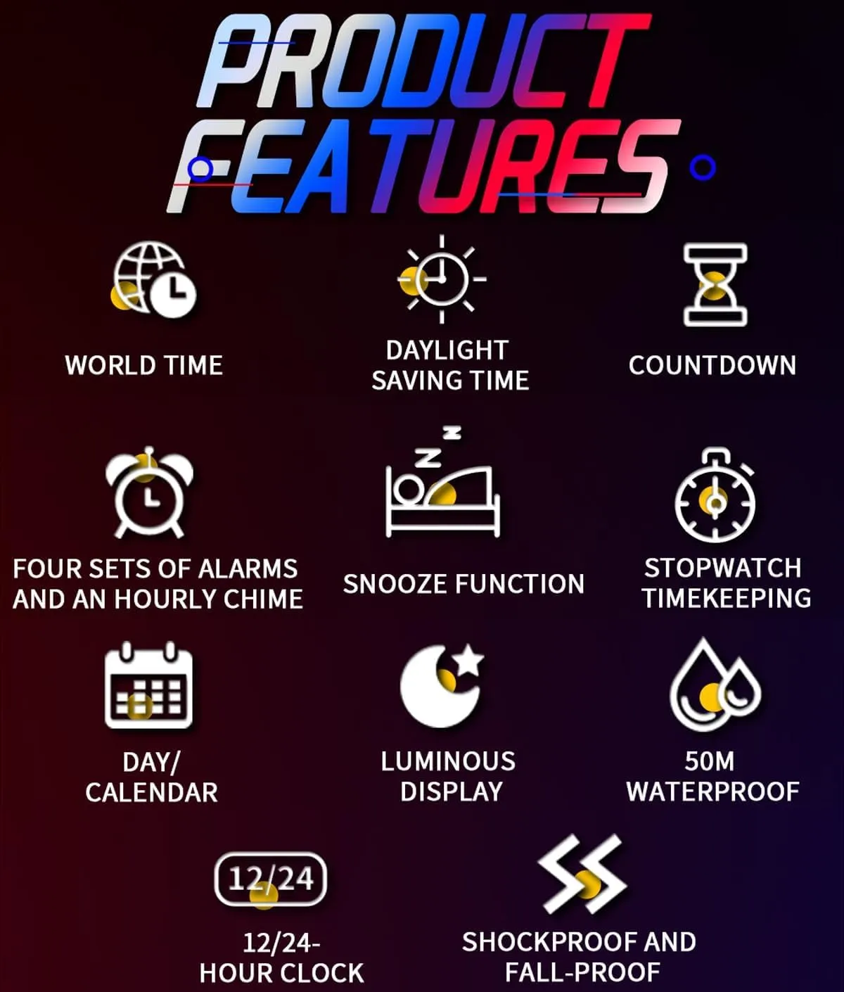 findtime Women's Sport Watches Digital Waterproof Watch Outdoor Military Tactical Wrist Watch Analog Fashion Ladies Watches with LED Luminous Alarms Stopwatch Countdown Reloj para Mujer
