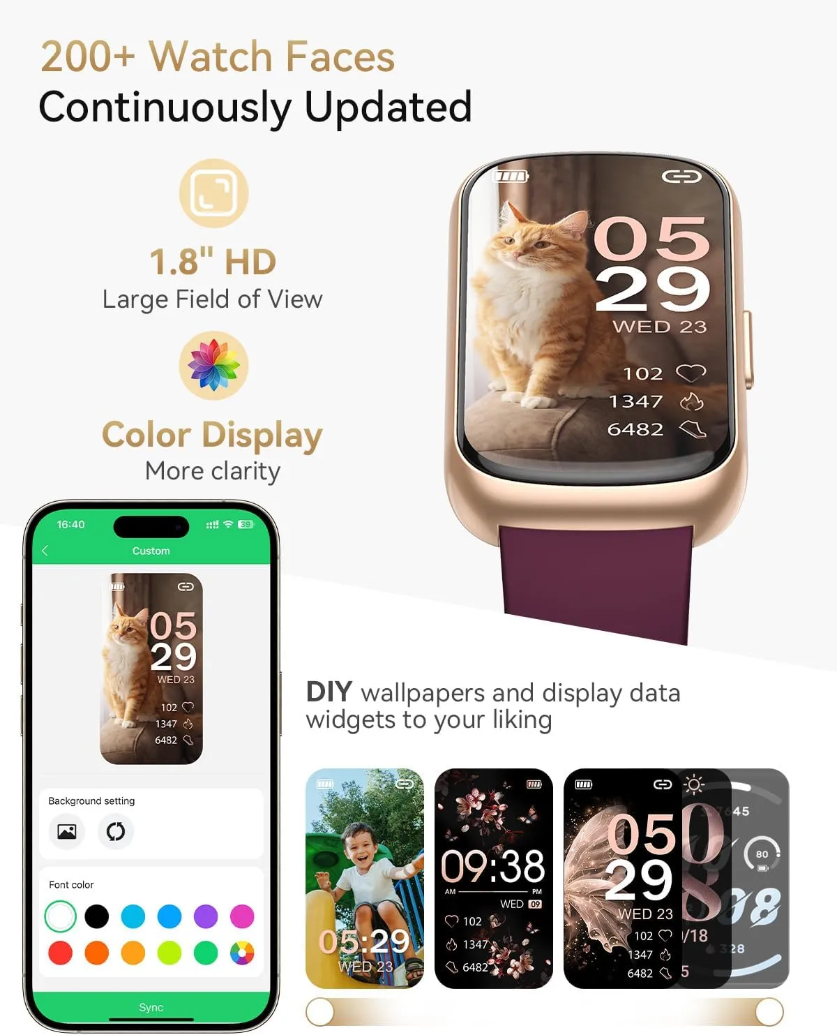 Fitness Tracker, Fitness Tracker Watches for Women with Heart Rate/Blood Oxygen/Sleep Monitor, 20  Sports Modes Smart Watches for Women/Men, Activity & Step Tracker Smart Watch for Android/iOS Phones