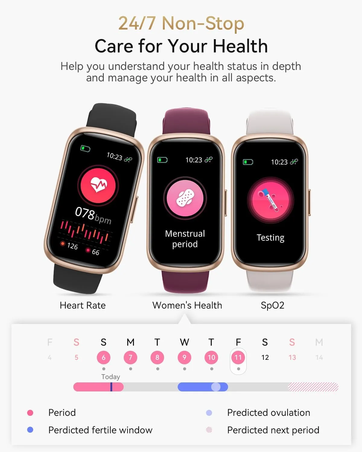 Fitness Tracker, Fitness Tracker Watches for Women with Heart Rate/Blood Oxygen/Sleep Monitor, 20  Sports Modes Smart Watches for Women/Men, Activity & Step Tracker Smart Watch for Android/iOS Phones