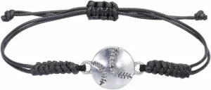 Football Rugby Bracelets Silver Plated Handmade Charm Basketball Baseball Volleyball Sport Balls Team Players Adjustable Braided Rope Bracelets for Women Men Sports Fans Fashion Jewelry Gifts