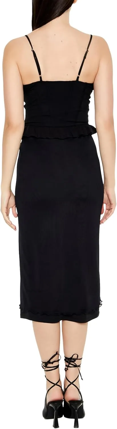 Forever 21 Women's Mesh Midi Column Skirt