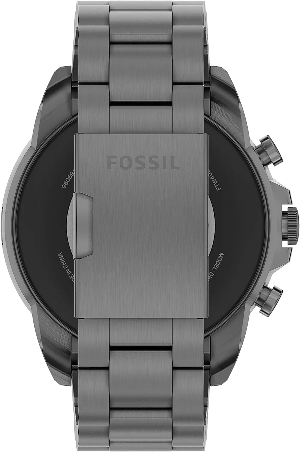 Fossil Men's Gen 6 44mm Stainless Steel Touchscreen Smart Watch, Color: Smoke (Model: FTW4059V/FTW4059R)
