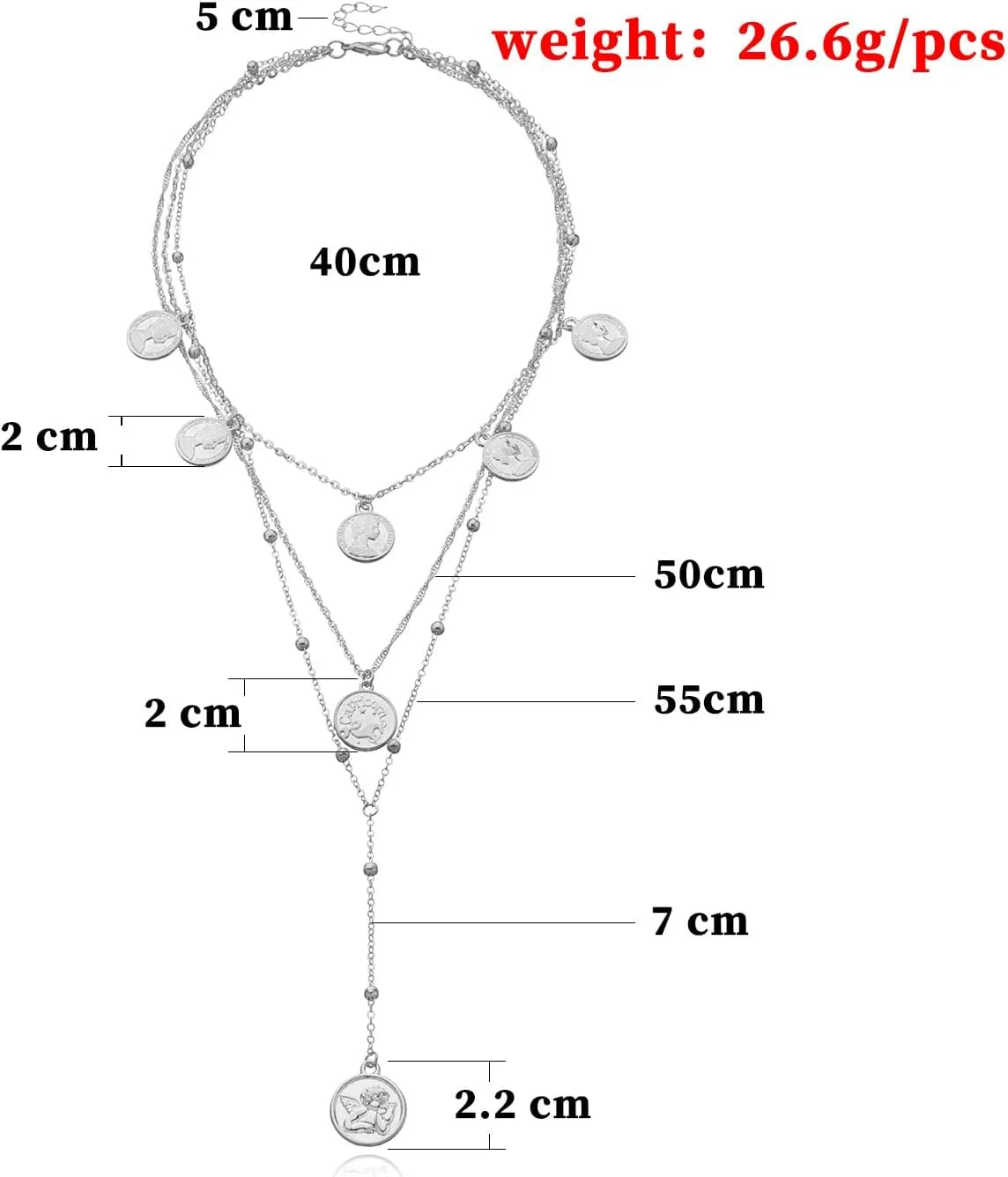 FOTN Gold Layered Necklaces for Women, 14K Dainty Gold Chain Necklace Women Trendy Cuban Link Chain Toggle Clasp Necklace Fashion Chunky Jewelry for Women