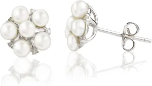 Freshwater Pearl Earrings for Women in Sterling Silver | Sterling Silver Pearl Earrings in Various Styles by MAX   STONE