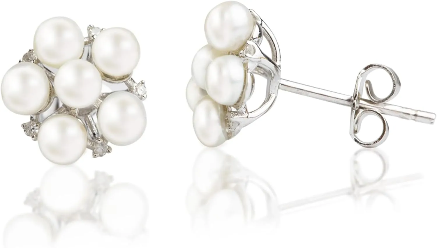 Freshwater Pearl Earrings for Women in Sterling Silver | Sterling Silver Pearl Earrings in Various Styles by MAX   STONE