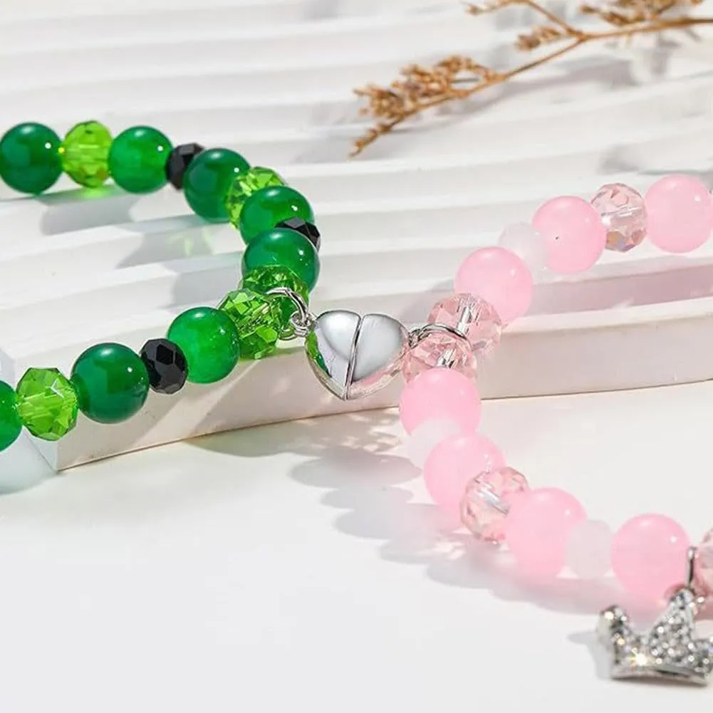 Friendship Matching Bracelets,Friendship Bracelets,Witch Hat & Crown Matching Bracelets,Christmas Birthday Jewelry Gifts for Couples Family Couple Sister Jewelry to My Friends