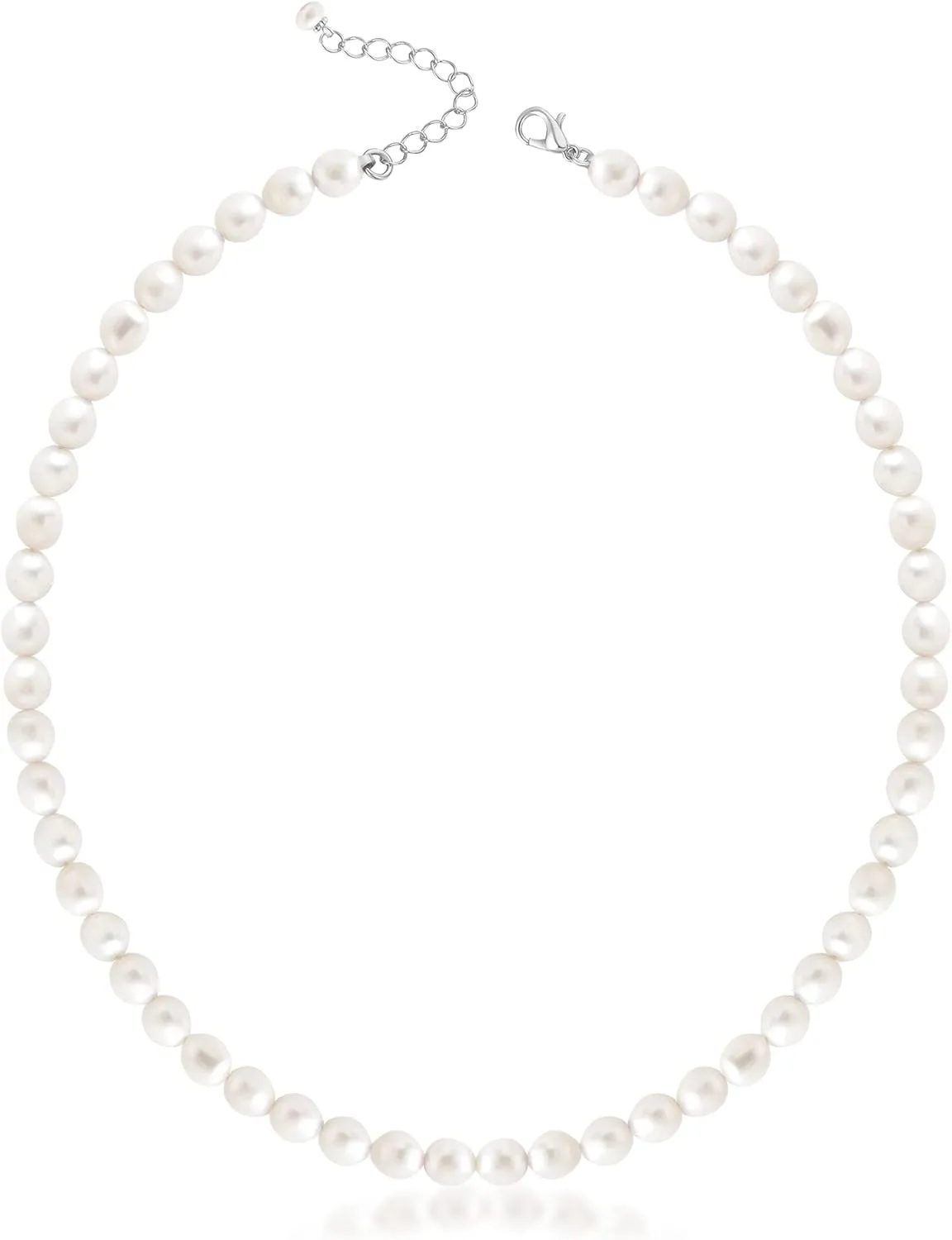 Genuine Pearl Necklace for Teen Girls/Women/Men, 16 Inches Choker/ 20 Inches Necklace, Unique Jewelry Gifts
