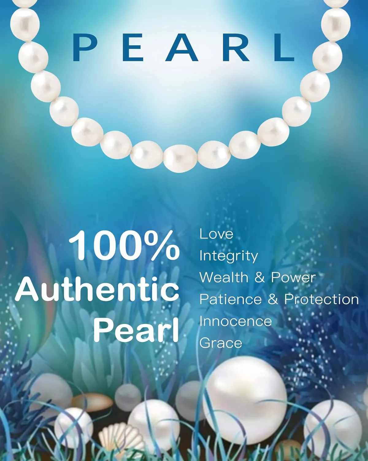 Genuine Pearl Necklace for Teen Girls/Women/Men, 16 Inches Choker/ 20 Inches Necklace, Unique Jewelry Gifts