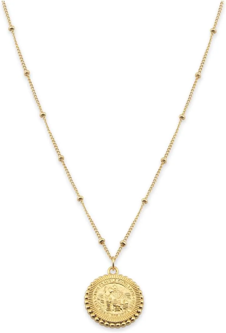 Get Back Necklaces | St. Christopher Satellite Coin Necklace