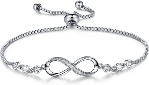 Gifts for Women Mom, Infinity Love Bracelets for Women Girls Girlfriend, Birthday Mothers Day Jewelry Gifts for Mom Wife from Daughter Son