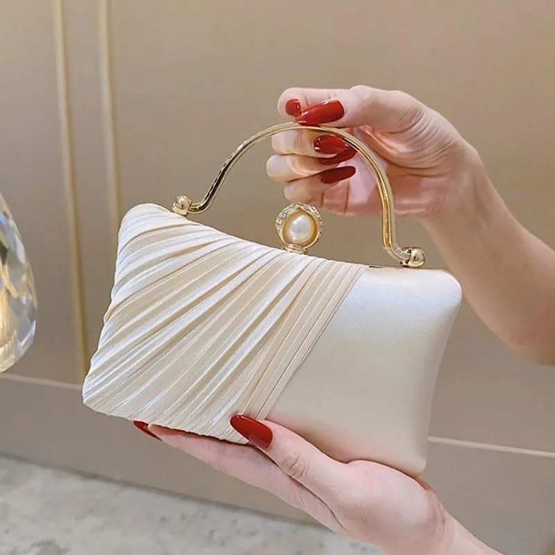 Gold Fabric Art Evening Bag European American Clutch Purses