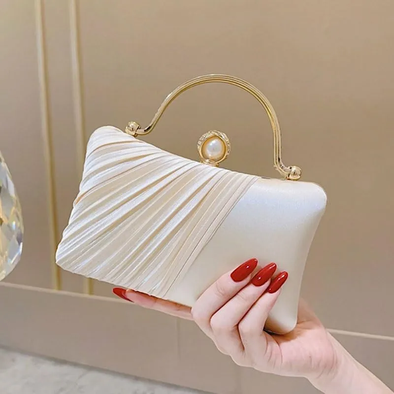 Gold Fabric Art Evening Bag European American Clutch Purses