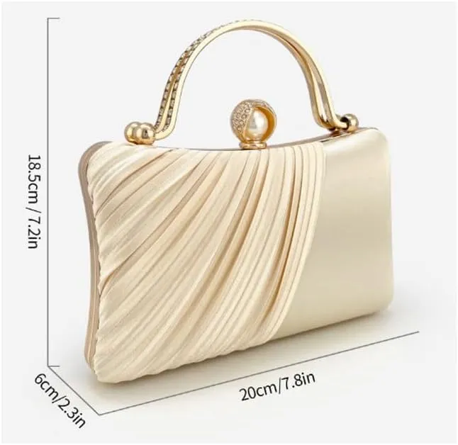Gold Fabric Art Evening Bag European American Clutch Purses