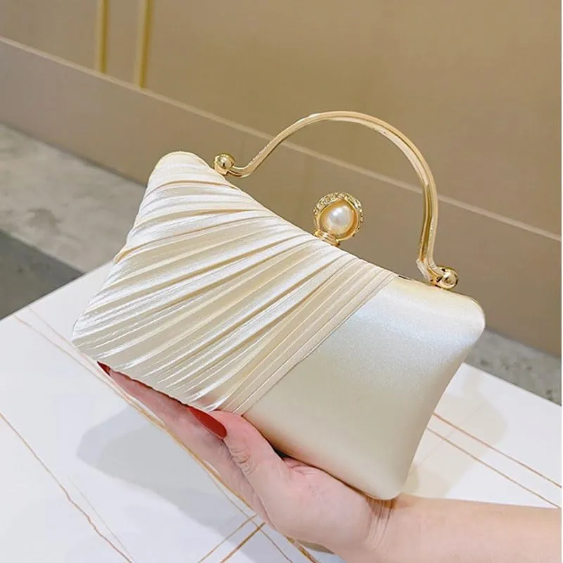 Gold Fabric Art Evening Bag European American Clutch Purses