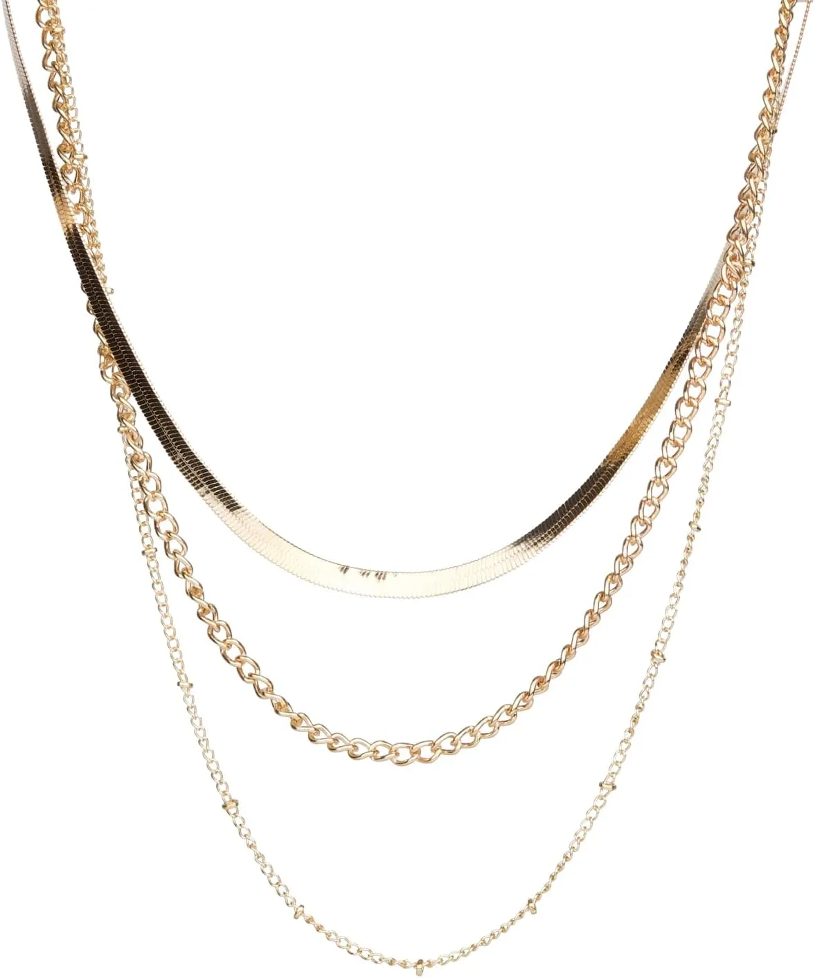 Gold Layered Necklaces for Women Stack Chain Necklace Set Trendy Fashion Jewelry for Women 2024