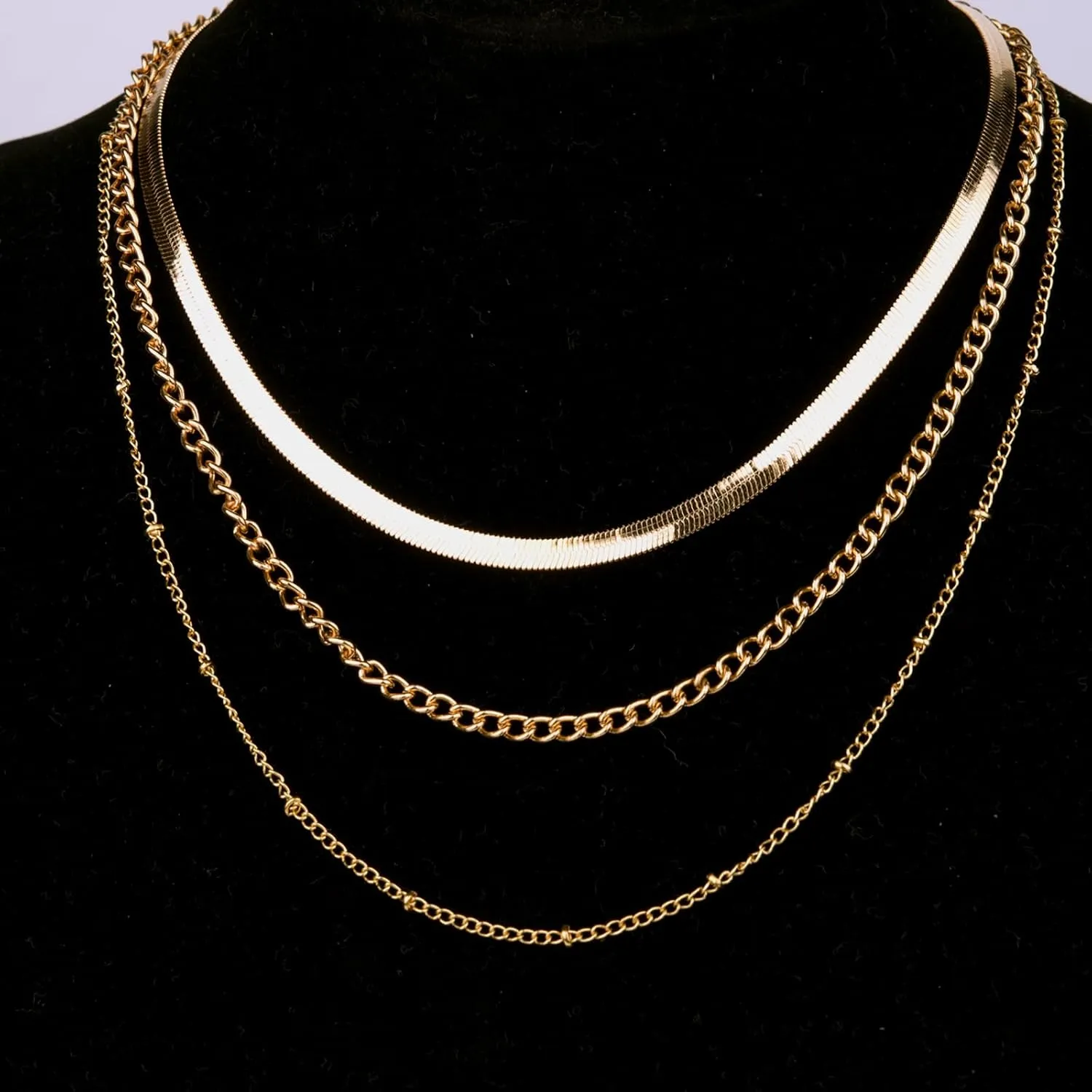 Gold Layered Necklaces for Women Stack Chain Necklace Set Trendy Fashion Jewelry for Women 2024