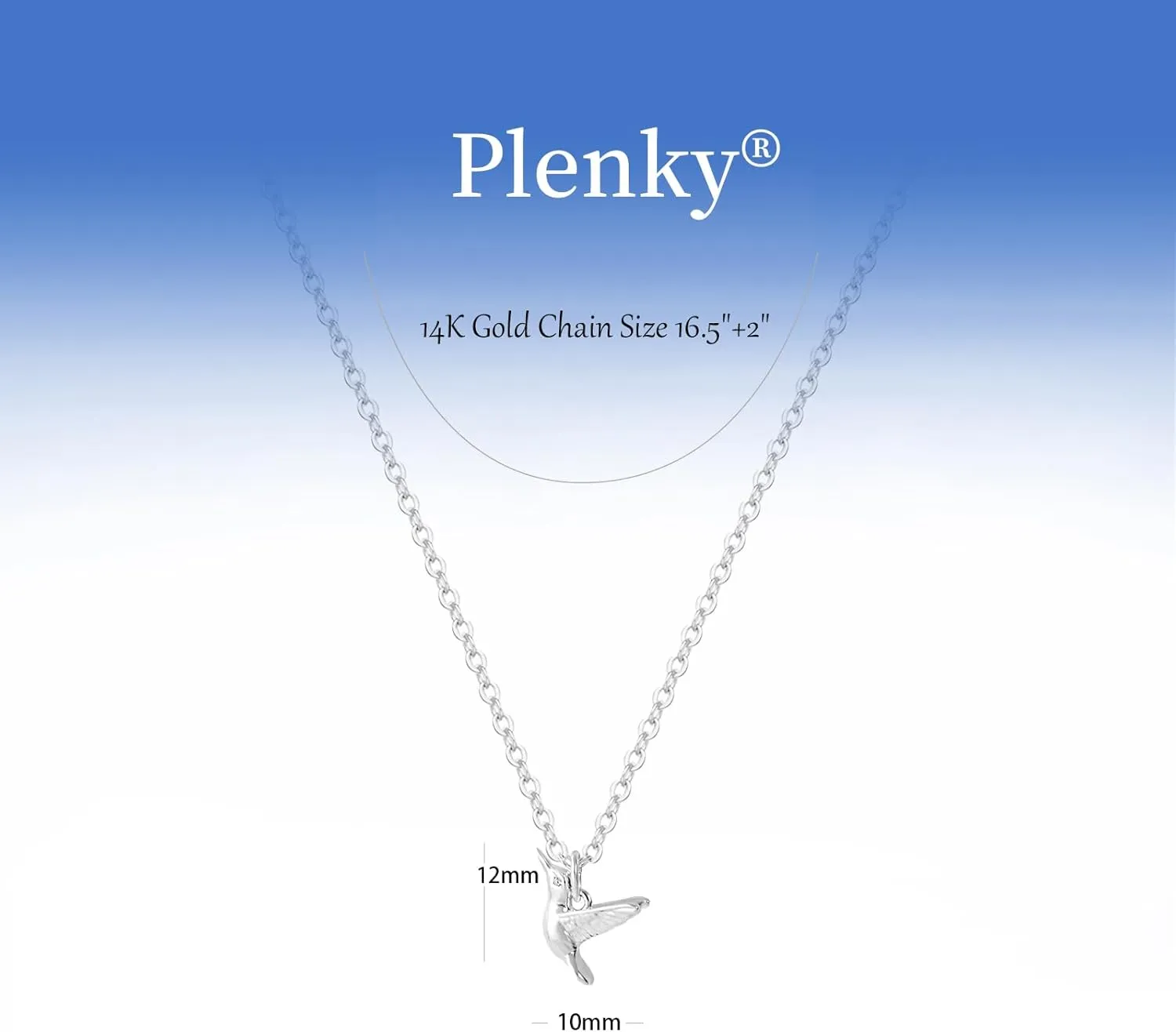Gold Necklace for Women- Bee Necklace Simple Hummingbird Necklace Infinity Pendant Necklace Jewelry for Girls